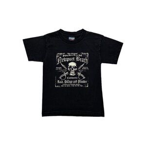 Y2K Newport Beach Kids Skull T-Shirt